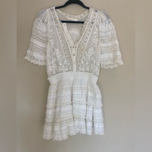 LoveShackFancy White Dress xs